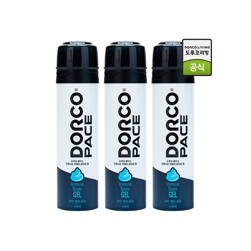 Dorco Face Intensive Pair Shaving Gel 210ml x 3 /