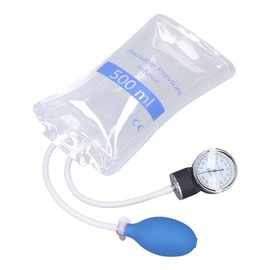 500ml Pressure Infuser Bag with Gauge and Pump Transparent Hospital Blood Fluid Infusion Bag
