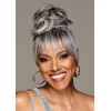Kim Kimble Sleek Style Bun & Bangs Hairpiece With Face