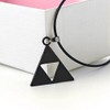 LLYANZ Antique Gold Plated Metal Leather Chain Zelda Pendant Necklace