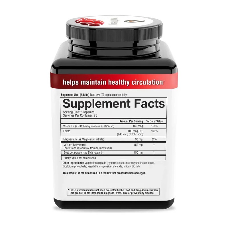 ❤️✨ Youtheory Heart | Fórmula Avanzada con Resveratrol, Vitamina K