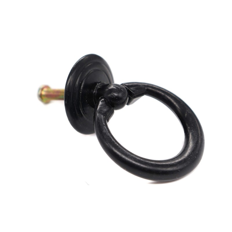 binifiMux 8-Pack Vintage Black Dresser Drawer Dreseer Funniture Drop Ring