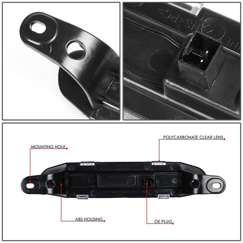 Chrome Housing Full LED Third 3rd Third Tail Brake Light