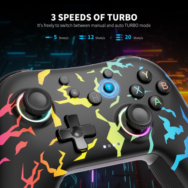 AceGamer 2.4G Wireless Bluetooth Controller für Windows PC/Switch/Stem/iOS/Android，PC Gamepad Joystick