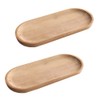 OSALADI 2pcs Beech Pallet Service Plate Dinner Tray Dinner Plate