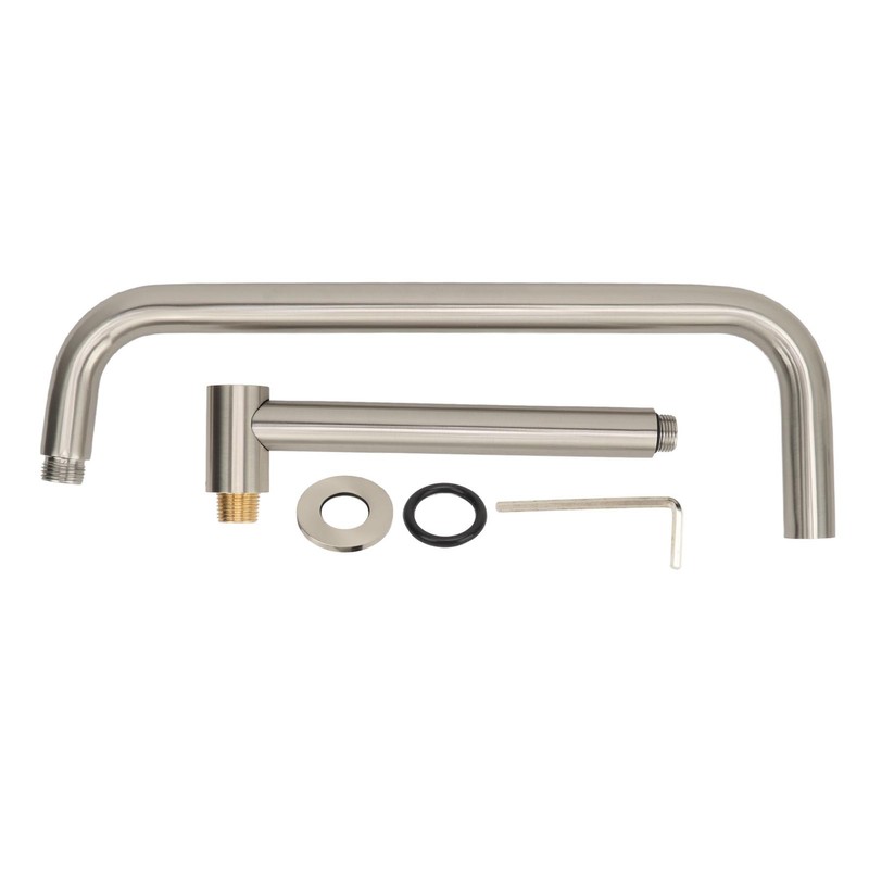 Shower Head Extension with Flange S Shape Shower Arm Wall