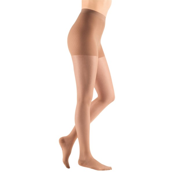 mediven Sheer & Soft for Women, 20-30 mmHg - Closed Toe Leg Circulation, Pantyhose Compression Stockings for Women, Sheer Leg Support Compression Hosiery, V, Natural
