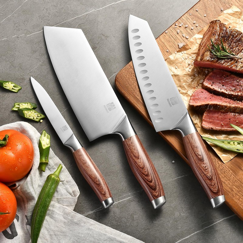 HAOCHUYI 3-Piece Professional Chef Knife Set - Ultra-Sharp Kitchen Knives