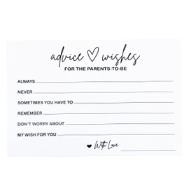 RXBC2011 Advice and Wishes Cards for the parents to be Babyl Shower Games Card Advice Card for new Mommy and Daddy Pack of 50 Type2