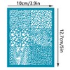 OLYCRAFT 10x12.7cm Clay Stencils Leopard Pattern Silk Screen for Polymer