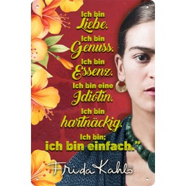30 x 20 cm Art Tin Sign Suitable for Frida Kahlo Fans and Lovers - Portrait, Mexico, Art, Painter (I'm Love)