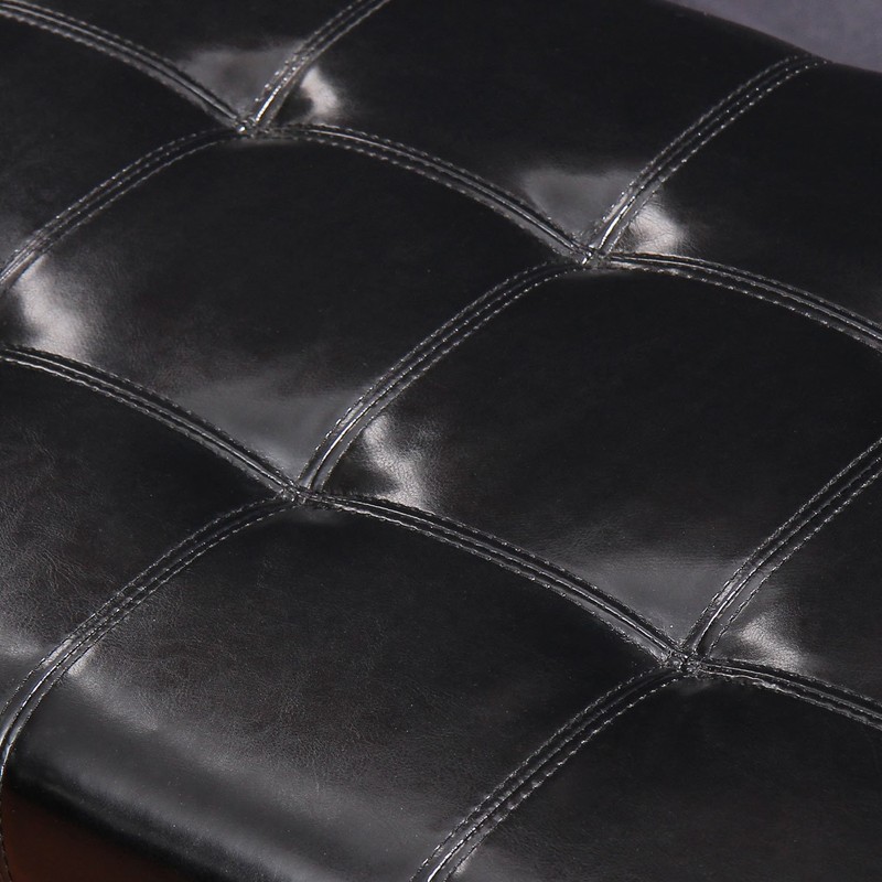 Joveco 51" Rectangle Button Tufted Bonded Leather Storage Ottoman Bench