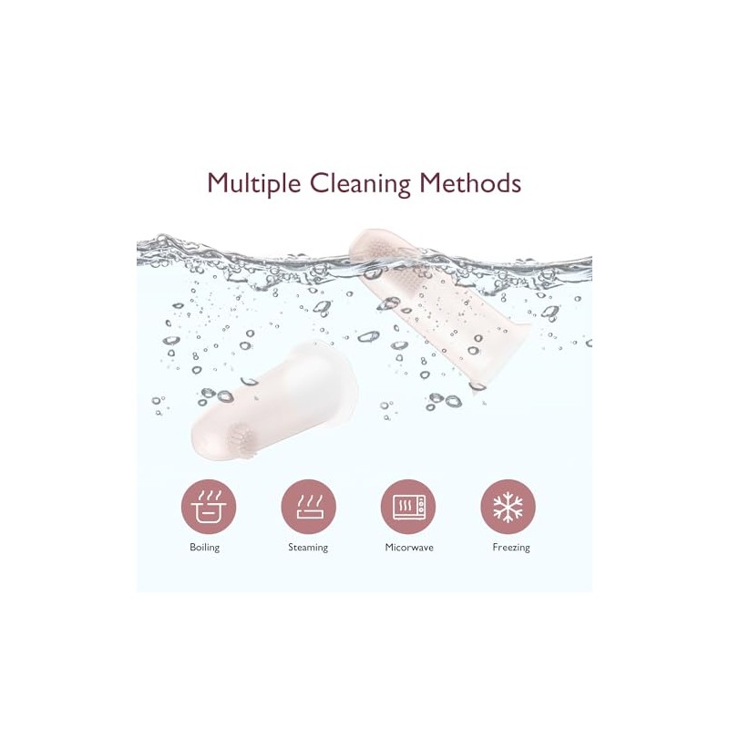 Momcozy cepillo de dientes de dedo de silicona para bebé