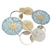 Wall Iron Decoration Lotus Shape With Mirror Metal Wall Art