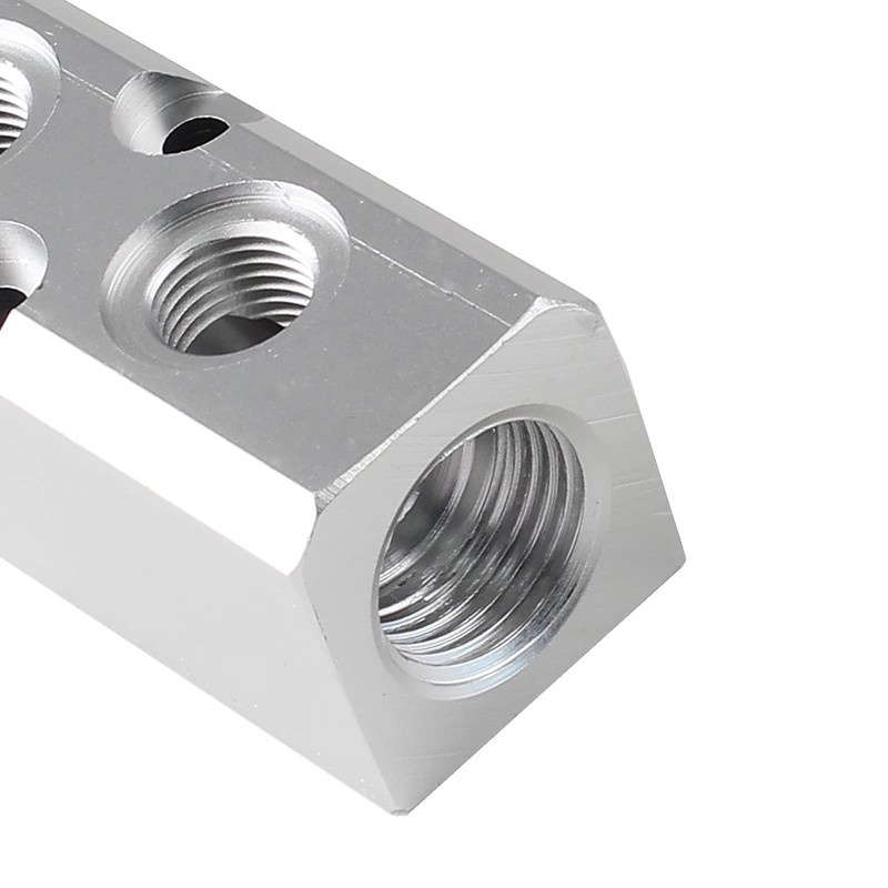 LDEXIN 4 Way Pneumatic Manifold Air Distribution Block, Compressed Air