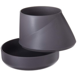 QUALY Self-watering flower pot, gray, 10x13 cm