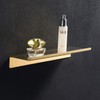 Metal Wall Shelf, Metal Floating Shelf Gold 15.7 Inches Wall