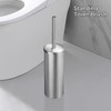 Toilet Brush and Brush Holder - Brushed Nickel Toilet Brush