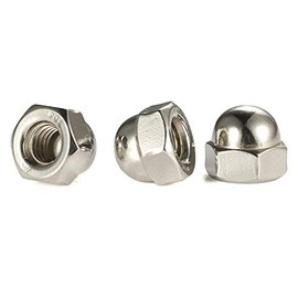 5/16-18 Acorn Hex Cap Dome Head Nuts, 304 Stainless Steel 18-8, Bright Finish, Pack of 10