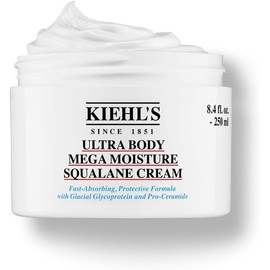Kiehl's, Ultra Body Mega Moisture Squalane Cream, Crema Corporal Ultra Hidratante, De Rápida Absorción para Hidratar y Fortalecer la Barrera de la Piel, Con Glicoproteína Glacial y Escualano, 250 ml