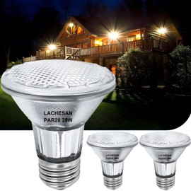 Vannise PAR20 39W Halogen Flood Light Bulbs 2PCS, 120V 468 Lumens, E26 Medium Base, 2700K Warm White Dimmable for Indoor Spotlight, Range Hood Light Bulbs, Recessed Light Bulbs