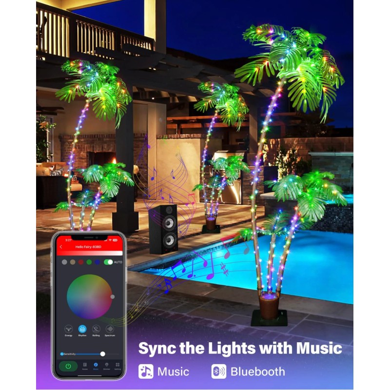 AvatarControls 3 Trunks Pre Lit 7FT 242 LED Smart Lighted