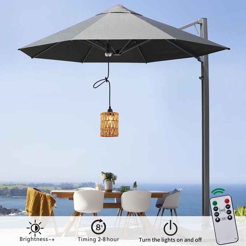 Battery Operated Chandelier with Remote, Outdoor Battery Hanging Pendant Light