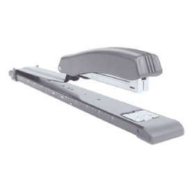 Stapler Desktop Large Capacity Metal Long Arm Handheld Stapler with Vernier for Office School