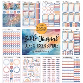Bible Journal Stickers - 10 Pages 380+ Stunning Functional and Colorful Stickers, Christian Stickers Motivation Scripture Planner Journaling Sticker Devotional Encouragement Notes Goals Reminder