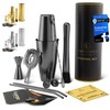 EMPATION Cocktail Shaker Black, 9-Piece Cocktail Set with 825 ml