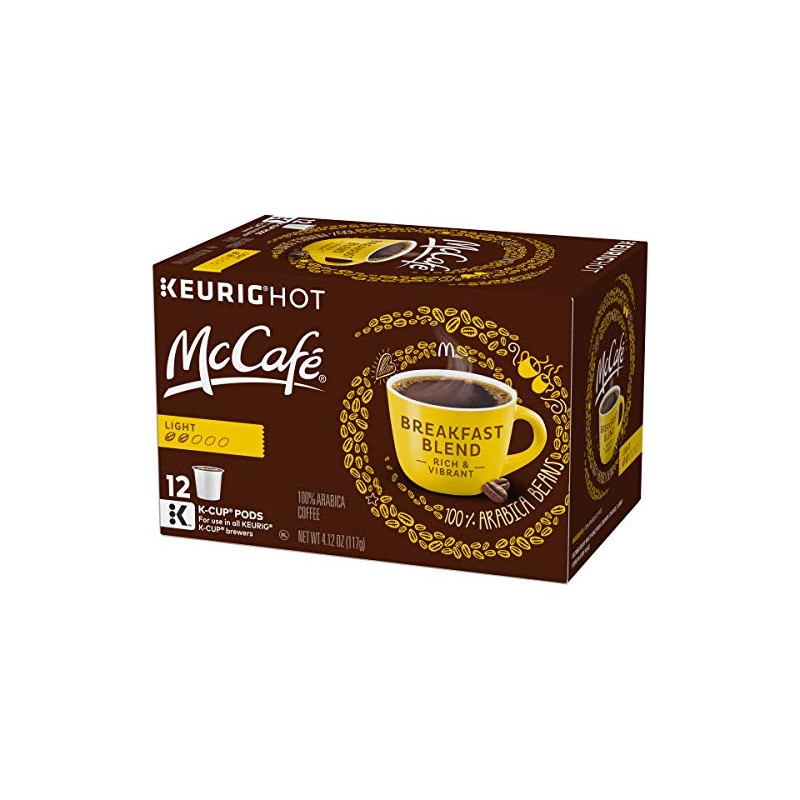McCafé Breakfast Blend Light Roast K-Cup Coffee Pods (12 Pods)