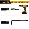 1/2 inch Drive Impact Socket Set Hakkin 19mm Deep 6-Point