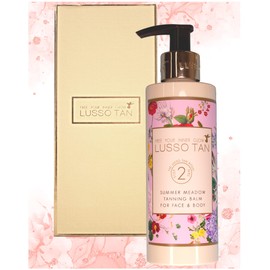 Summer Meadow Self-Tan by Lusso Tan - Instant-Drying Skin Care Tanning Balm for Face and Body. Streak-Free and Guide-Colour-Free Fake Tan Moisturiser Lotion. Organic Vegan and Cruelty-Free False Tan.