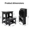 2-Step Folding Stool, Portable Bedside Step Stool, Non-Slip Folding Step