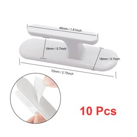 XINGSUI Cord Winder for Plastic Windows, Pack of 10 Cable Organiser, Curtain Cord Winder Window, for Office, Home, Car, Desk, Cable (White)