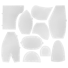 10 Pieces 1 Memory Bear Sewing Kit, Memory Bear Template Ruler Set, Teddy Bear Pattern Sewing, DIY Sewing Kit, Reusable with Instructions for Sewing Quilting Crafts (10 Inches)