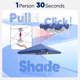 Sekey 10x10 Pop Up Canopy with One Push Setup- Beach Tent with 99% UV Blocking - Instant Outdoor Sun Shade for Events, Parties, Camping- Commercial Gazebo with Weight Bags,Wind Proof&Waterproof