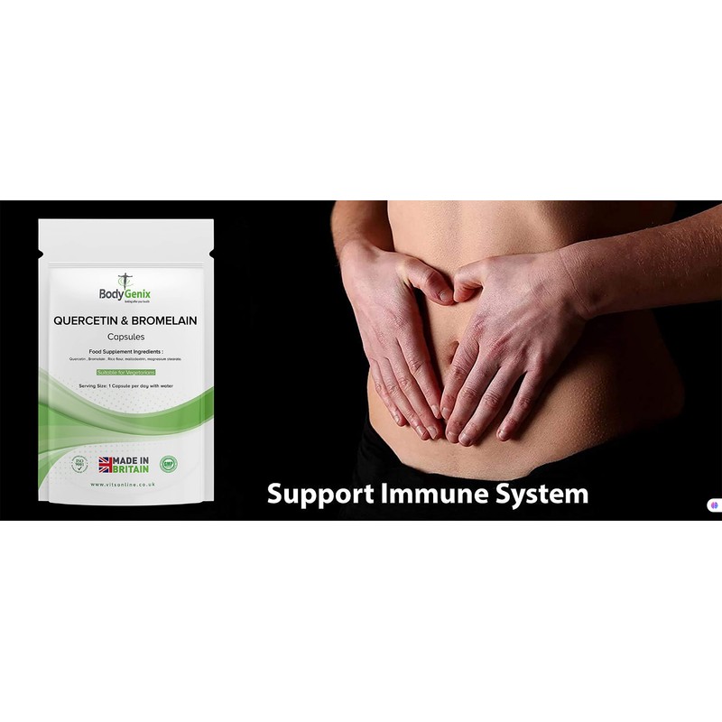 Bodygenix Quercetin & Bromelain Capsules - Immune System Digestive Health