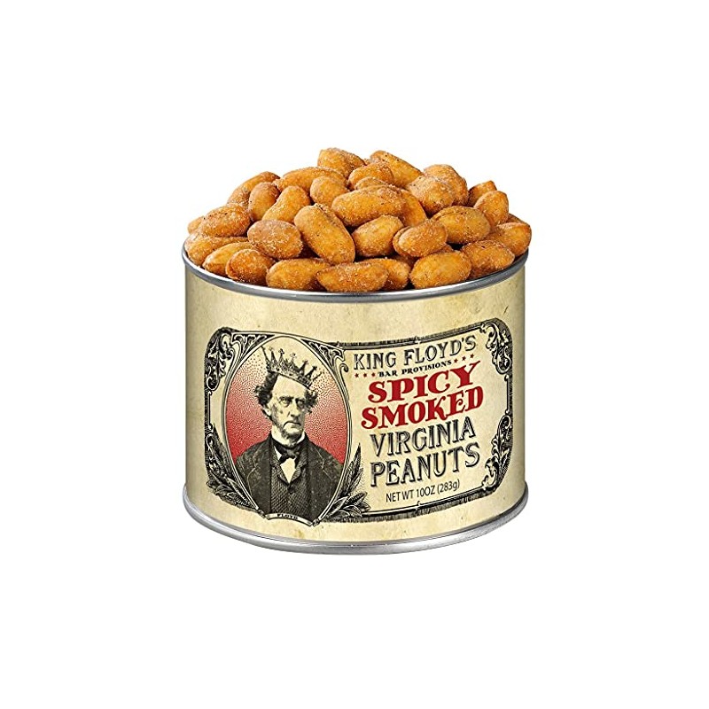 King Floyd's Spicy Smoked Virginia Peanuts: 10 oz, Salted and