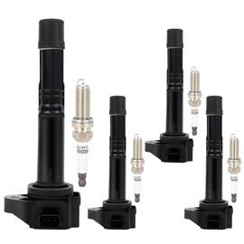 SCITOO Ignition Coil Coils & Iridium Spark Plugs fit for Acura for Honda ILX TLX for Accord CR-V 2.4L L4 UF712 4 ignition coils for 4 iridium Spark Plugs
