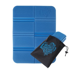 Sauna Mat Pouch Set Mat Sauna Cushion Folding 8 Fold Sauna Sauna Light Weight Compact Easy to Carry Moisture Insulation Cushion Camping Outdoor Sports Watching Blue Original Pouch (1)