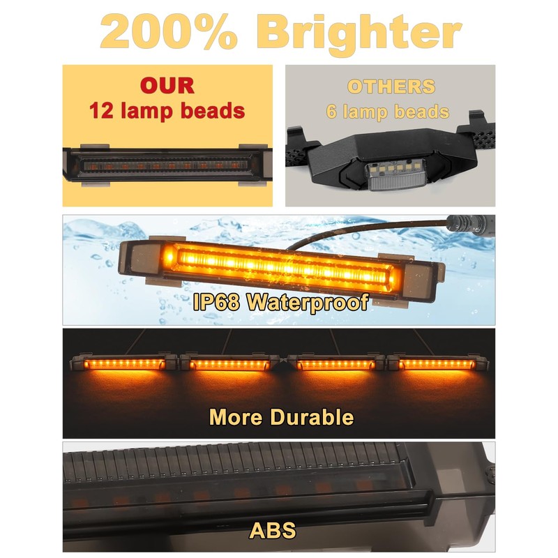 LED Amber Grill Lights for Toyota 4Runner 2020 2021 2022