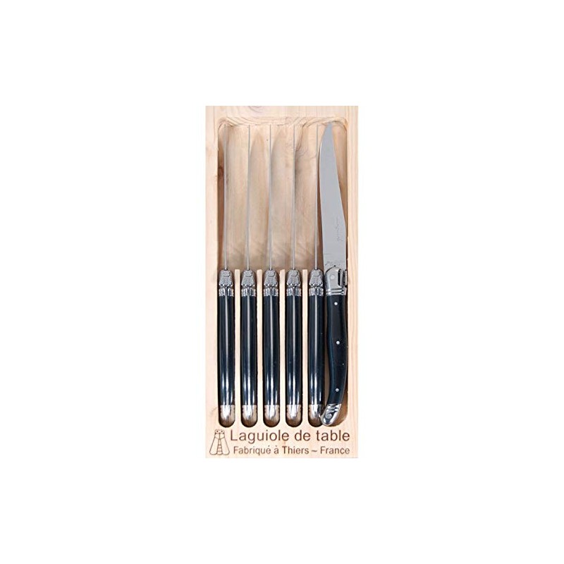 Laguiole 6 x Steak Knifes | Black Colour | Knifes