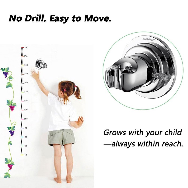BOPai Suction Cup Shower Head Holder for Handheld Shower –