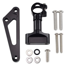ORKDFJ Motorcycle CNC Steering Damper Mounting Kit Stabilizer Adjustablet Suitable for most motorcycle models(Black)