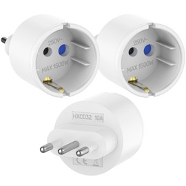 Adapter Italy Socket Pack of 3 Travel Adapter Italy, Germany to Italy Travel Plug Sockets Adapter Italy Italy Plug Adapter Italy Travel Plug Italy Plug