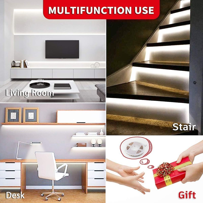 MY BEAUTY LIGHT White LED Strip Lights,16.4ft Dimmable LED Light