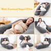 WhatsBedding Pregnancy Pillows,U-Shaped Pregnancy Pillows for Sleeping,Memory Foam Filling Full