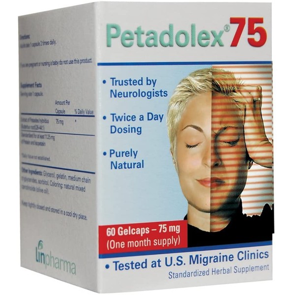 Linpharma Petadolex 75 mg Patented PA-Free Butterbur Root Extract -