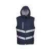 Yoko Unisex Adults Hi Vis Kensington Hooded Gilet (L) (Yellow)